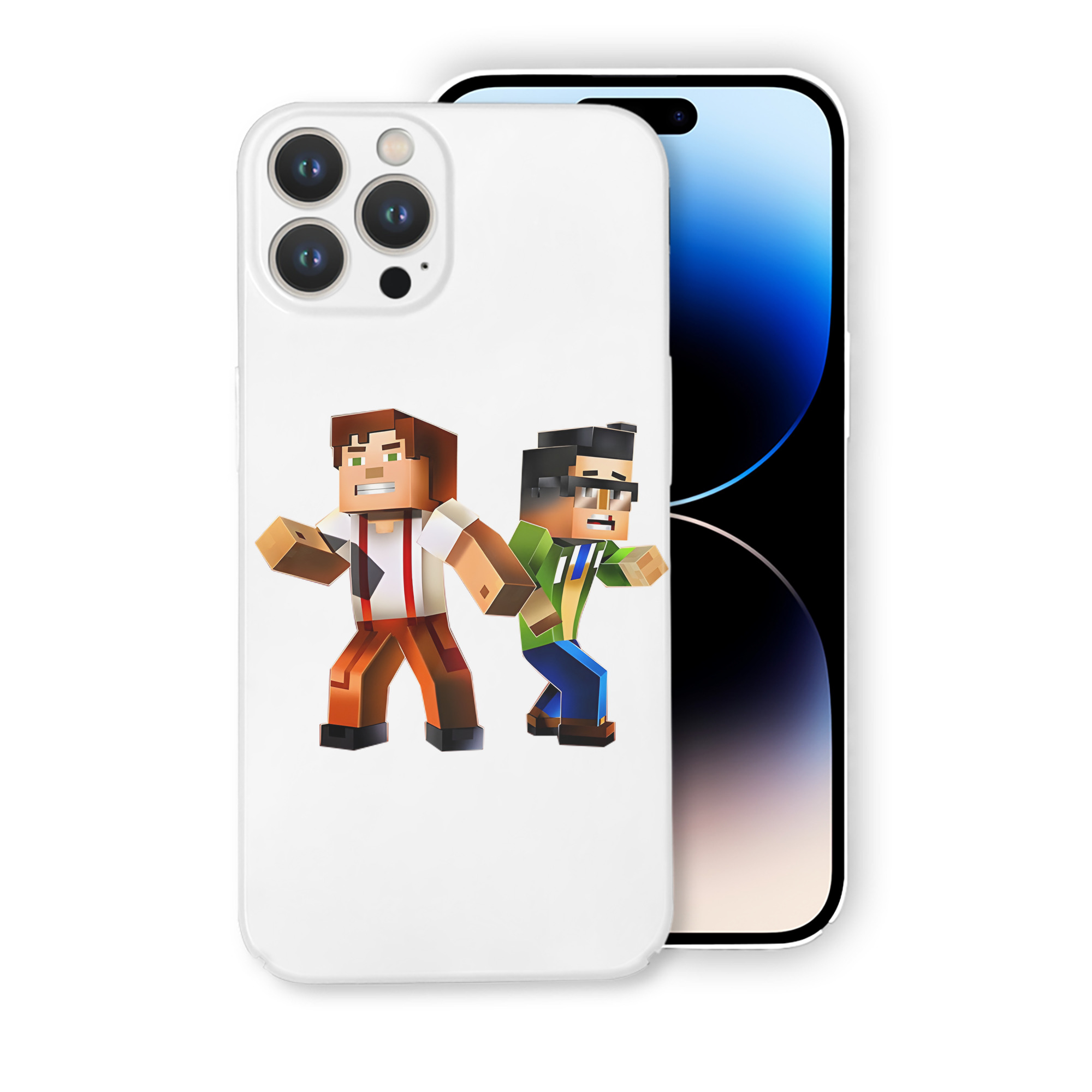 （画像用） マインクラフト ブロックの世界 Minecraft MC Block world 【iPhone 14シリーズ対応】ハードケース